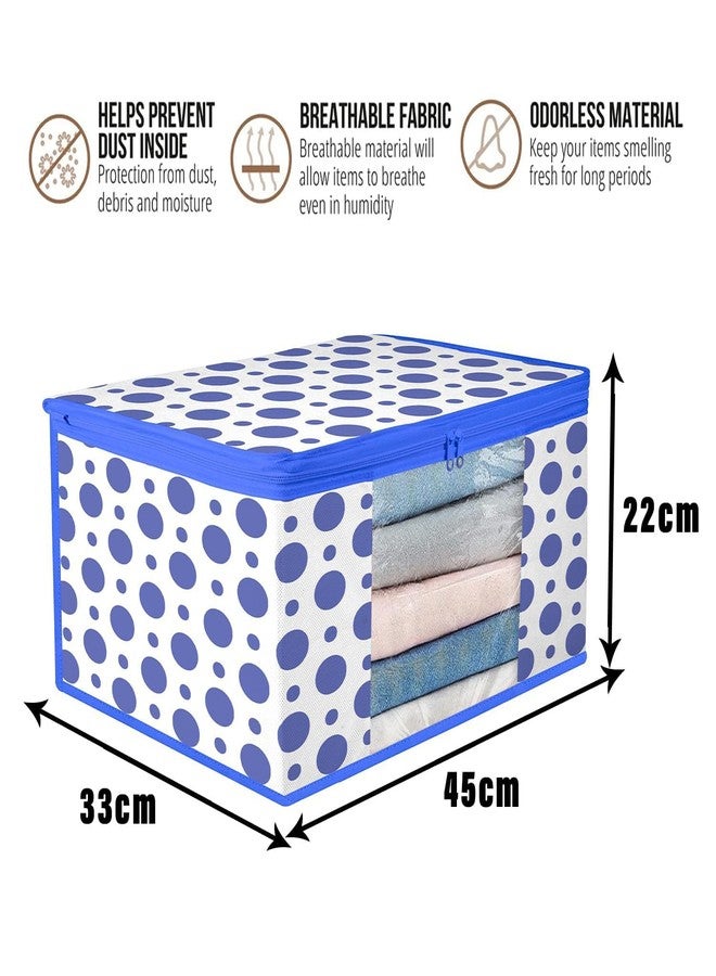 Shaping Fabric Garment Cover Non-Woven 90 GSM with Transparent Window & Double Metal Zipper - Pack of 4 | Dustproof Clothes Storage Bag for Sarees, Suits, Jackets, Shirts SCSDRL1682493517524148524190 - Image 2
